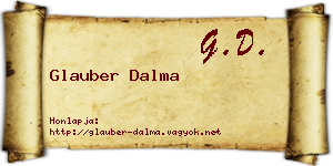 Glauber Dalma névjegykártya